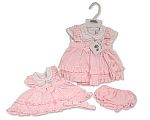 Tiered Baby Dress with Lace and Bow