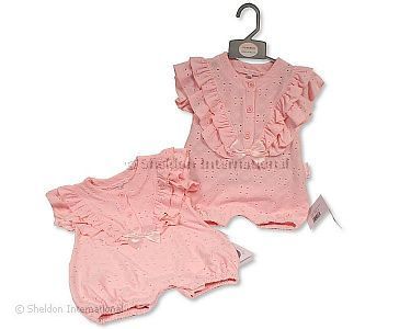 Baby Girls Romper with Bow - Wholesale