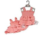 Wholesale Tiered Dress with Smocking and Bows
