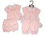 Wholesale Girls 2 pcs Romper Set with Embroidery - Flowers