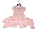 Baby Girls 2 pcs Set with Embroidery - Flowers