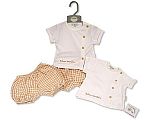 Baby Boys Chequered 2 pcs Set - Welcome to the World