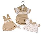 Baby Boys 2 pcs Dungaree Set - Dino