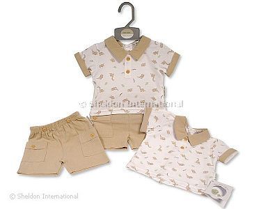Baby Boys 2 pcs Shorts Set - Dino - Wholesale