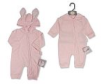 Wholesale All-In-One with Bunny Ears - Long - Pink