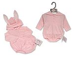 Wholesale All-In-One with Bunny Ears - Short - Pink