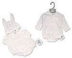 Wholesale All-In-One with Bunny Ears - Short - White