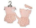 Baby Girls Faux 2 pcs Set with Headband - Roses