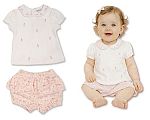 Wholesale Girls 2 pcs Shorts Set with Floral Print and Embroidery