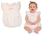 Baby Girls Short Romper with Bow - Hearts