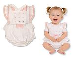 Wholesale Girls 2 pcs Short Dungaree Set with Bow - Hearts