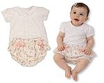 Wholesale Girls Short 2 pcs Set with Floral Print and Bow
