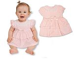 Baby Girls 2 Tier Dress with Lace and Bow