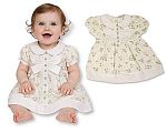 Baby Girls Dress with Floral Print, Lace and Bow