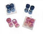 Wholesale Knitted Booties - Pink and Sky - 337