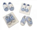 Wholesale Knitted Booties - Sky - 346