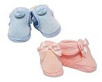 Wholesale Booties with Flap Over and Bows/Pompoms