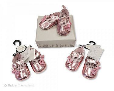 Baby Girls Shoes with Bow - 546 - Wholesale