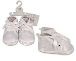 Wholesale Boys Christening Shoes - My Special Day - White Embroidery