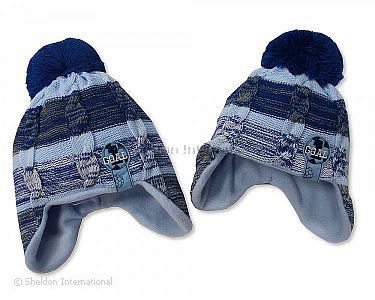 Baby Boys Pom-Pom Hat with Fleece Lining - 300 - Wholesale