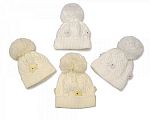 Baby Girls Pom-Pom Hat with Cotton Lining - 311