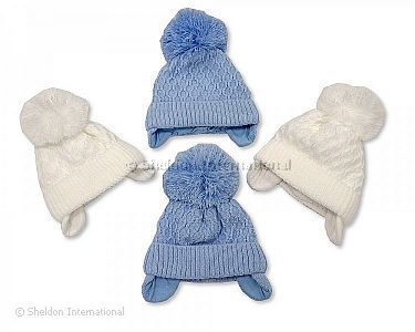 Baby Boys Pom-Pom Hat with Cotton Lining - 315 - Wholesale