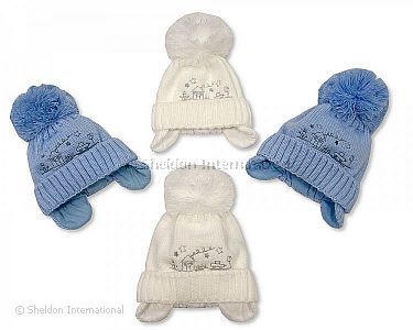 Baby Boys Pom-Pom Hat with Cotton Lining - 316 - Wholesale