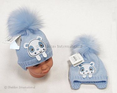 Baby Boys Pom-Pom Hat with Fleece Lining - 321 - Wholesale