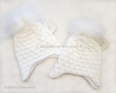 Baby Girls Pom-Pom Hat with Cotton Lining - 331w - Wholesale