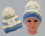 Wholesale Boys Knitted Pom-Pom Hat with Lining - 333s