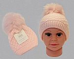 Wholesale Girls Knitted Pom-Pom Hat - 334p