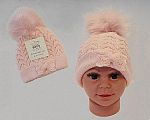Wholesale Girls Knitted Pom-Pom Hat - 335p