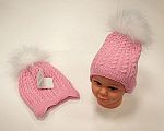 Wholesale Girls Pom-Pom Hat with Cotton Lining - 455p