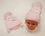 Wholesale Girls Pom-Pom Hat with Cotton Lining - 458p