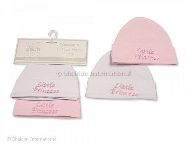 Baby Girls Hats 2-Pack - Little Princess - Wholesale