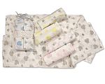 Baby Muslin Squares 2 Pack - Hearts and Stars/Ducks