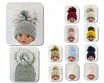Baby Hat with Pom-Pom - 11 Colours - Extra Small/ Small