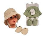Baby Sun Hat and Booties Set
