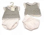 Wholesale Knitted 2 pcs Set with Lace Collar and Sleeves