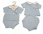 Wholesale Boys Kintted 2 pcs Set with Bow