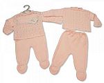 Knitted Baby Girls 2 pcs Pram Set - 052