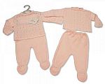 Wholesale Knitted Girls 2 pcs Pram Set - 052