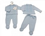 Wholesale Knitted Boys 2 pcs Pram Set -056