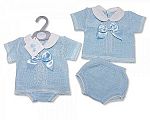 Baby Boys Knitted 2 pcs Set with Bow