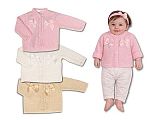 Wholesale Knitted Girls Cardigan with Bows - 1010 - 9-24 Months