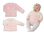 Knitted Baby Girls Cardigan with Bows - 1011 - 9-24 Months