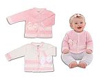 Knitted Baby Girls Cardigan with Bow - 1014 - 9-24 Months