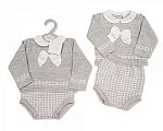 Wholesale Knitted Short 2 pcs Set with Bow