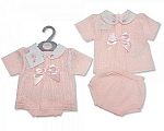 Baby Girls Knitted 2 Pieces Set with Bow