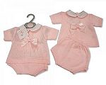 Wholesale Knitted Girls 2 pcs Set with Bow